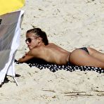 Second pic of Fernanda de Freitas sunbathing braless in Prainha