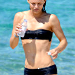 Second pic of Vanessa Paradis sunbathing topless on the beach in Corsica
