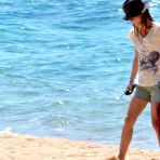 Fourth pic of Vanessa Paradis sunbathing topless on the beach in Corsica