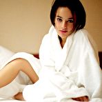 Fourth pic of French singer Alizee posing in white clothing photoshoot
