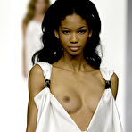 First pic of Chanel Iman shows tits and ass runway shots