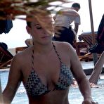 Fourth pic of Busty Coleen Rooney sexy in bikini poolside paparazzi shots