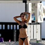 Fourth pic of Petra Benova in black bikini on a beach