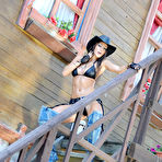 First pic of Melisa Mendiny - Melisa Mendiny takes her slutty cowgirl outfit off and shows us her round boobs.