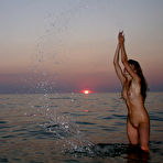 Fourth pic of Nastya A - Nastya A goes on a beach early in the morning to enjoy a naked swim freely.