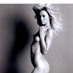 Second pic of Raquel Zimmermann topless and fully nude black-&-white scans