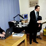 Second pic of Creamedonglasses - secretaries covered in thick spunk!