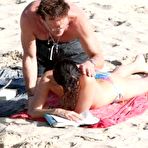 Third pic of Miss europe 2005 Shermine Shahrivar caught topless on the beach
