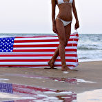 First pic of Sasha C - Sasha C takes her sexy white bikini on the beach and shows her perfect body.