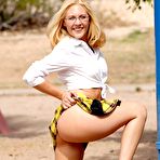 First pic of Violet FTV - Violet FTV takes her sexy yellow skirt off outdoors and shows us her amazing ass.