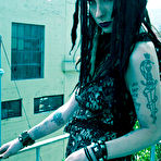 Fourth pic of PinkFineArt | Goth Girl Fire Escape from Gothic Babes