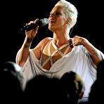 Third pic of Pink performs in semi transparent clothing on 52nd Grammy Awards stage and sang Glitter in the Air