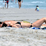 Second pic of Olivia Wilde in black bikini on the beach