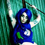 First pic of PinkFineArt | Blue Haired Wild Goth from Gothic Babes