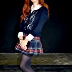 First pic of Bound red-haired student girl Iona Grace finds herself naked and getting punished
