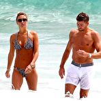 Fourth pic of Alex Gerrard seen out enjoying the beach while in Ibiza