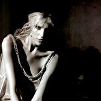 First pic of Anja Rubik black-&-white sexy and topless posing scans