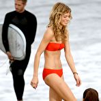 First pic of AnnaLynne McCord in red bikini films 90210 on the beach in LA