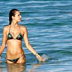 Fourth pic of Alessandra Ambrosio in a bikini on a beach in St Barths