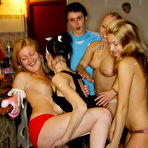 Second pic of Hot lesbian action at student fuck party