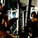 Third pic of Two hot muscle women sexy gym workout