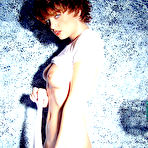 Second pic of Bobbi Eden - Foxy redhead babe Bobbi Eden strips her white lingerie and shows her fuckable cunt.
