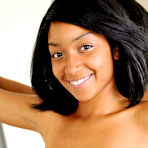 Fourth pic of Jazmin Ryder - Attractive ebony babe Jazmin Ryder strips her pink shorts and plays with her cunt.