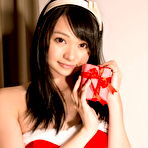 Second pic of Cute and beauty Japanese av idol Aichi Nozomi undresses her Christmas outfit