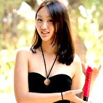 Second pic of Evelyn Lin - Evelyn Lin gets off her black clothes and masturbates with her favorite red dildo