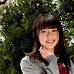 Second pic of Yuuri Shiina Asian in school uniform is so cute while walking
