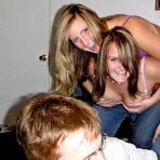 Fourth pic of Trashed Girl Friends: Gorgeous sexy amateur teens slowly getting naked on sofa