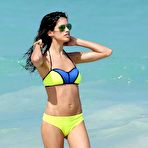 First pic of Sara Sampaio in yellow bikini on a beach