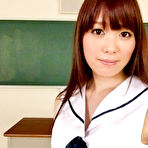 Second pic of Naughty asian schoolgirl Moe Sakura rides cock in class