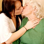 Second pic of Naughty old and young lesbians having fun