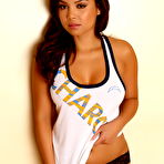 First pic of Justene Jaro: Dawn Jaro teases in her Chargers tank top | Web Starlets