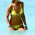 First pic of Victoria Hervey in yellow bikini in Barbados