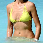 Second pic of Victoria Hervey in yellow bikini in Barbados