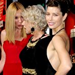 First pic of Jessica Biel side of boob at premiere