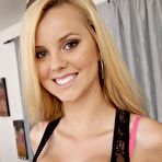 First pic of Jessie Rogers rides a stiff cock in her pink bra and heels (Naughty America - 18 Pictures)
