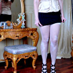 Fourth pic of LacyNylons :: Amy B wearing lacy stockings