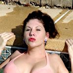 Fourth pic of Chubby Loving - Busty Plump Babe Modelling Outdoors