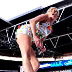 Fourth pic of Miley Cyrus legs and upskirt on the stage