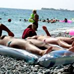 Fourth pic of Big boob and slim teen nudists lay out in the sun