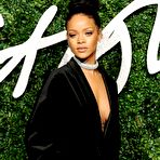 Fourth pic of Rihanna legs and slight cleavage at British Fashion Awards