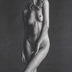 Third pic of Martha Hunt black-&-white nude shots