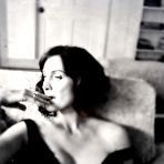 Second pic of Carrie-Anne Moss black-&-white photoshoot