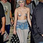 Fourth pic of Miley Cyrus almost topless at Art Basel