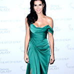 First pic of Angie Harmon slight cleavage in green dress