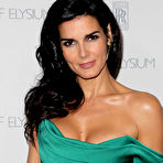 Second pic of Angie Harmon slight cleavage in green dress
