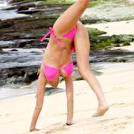 Fourth pic of Chloe Sims in pink bikini on the beach